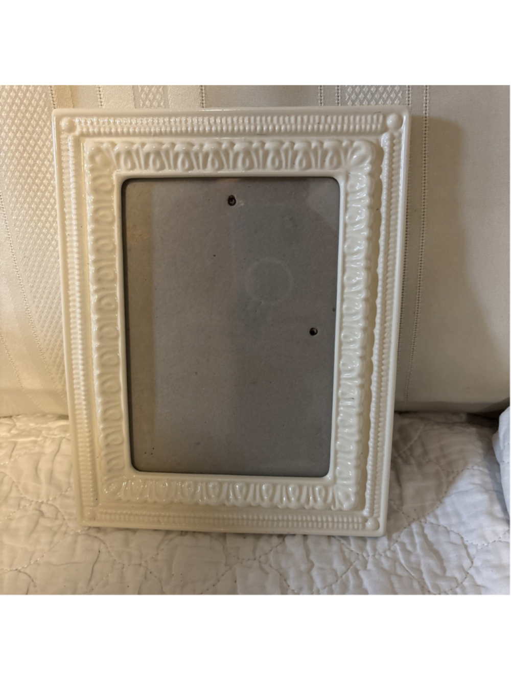 White Glass 5x7 Beautiful Frame